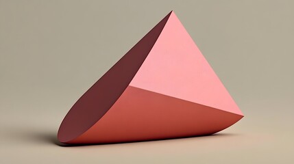 Fototapeta premium Abstract Pink and Brown Geometric 3D Pyramid Shape Design
