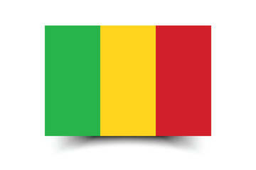 Flag of Mali. Mali flag official colors and proportion digital vector illustration