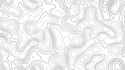 Abstract topographic contours map background.  Modern design with White background with topographic wavy pattern design. paper texture Imitation of a geographical map shades