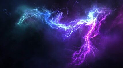 Abstract cosmic energy swirls, nebula background, digital art, design element