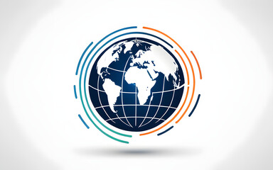 Globe Icon with Bold Design for Worldwide Connectivity and Travel Opportunities