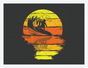 surfing T Shirt Design, Adventure T Shirt, Custom t-shirt design, Outdoor, Mountain, T Shirt Design illustration