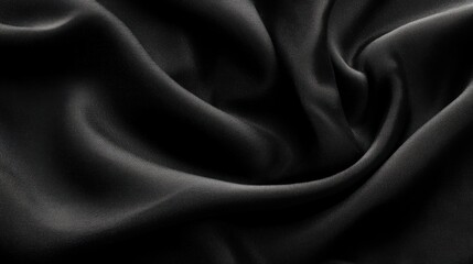 Obraz premium Black background with soft fabric texture, velvety and elegant