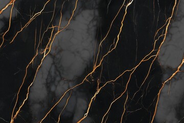 Black marble surface with gold veins and intricate patterns