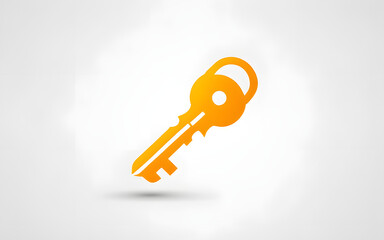 Minimalist Key Icon Representing Security, Unlocking Potential, and Problem Solving