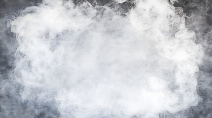 Naklejka premium Abstract White Smoke Cloud on Dark Background, Misty Vapor Texture, Airy Fog Effect