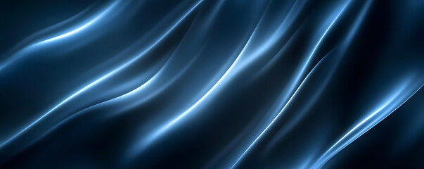 Obraz premium Abstract Blue Silk Waves Elegant Background Design Texture Image
