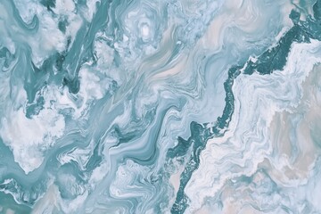 Naklejka premium Marble texture with abstract blue and white swirls