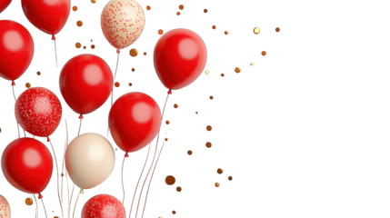 red balloon 3d render icon isolated on white background