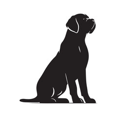 High-quality Mastiff silhouette emphasizing its bold stature - Mastiff illustration - minimal Mastiff vector - dog silhouette
