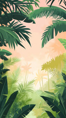 flat vector illustration natural colours