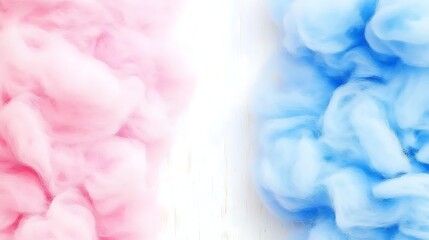 Fototapeta premium Dreamy Pink and Blue Hues a Gentle Contrast in an Ethereal Textured Gender Reveal Announcement