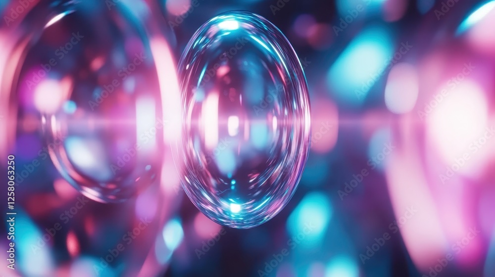 Poster this visually striking abstract image features colorful, floating spheres that create a captivating 