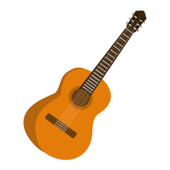 Illustration acoustic guitar in realistic style. Vector illustration