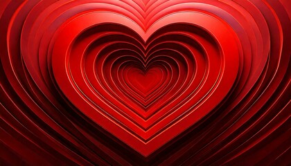red heart on red background fractal