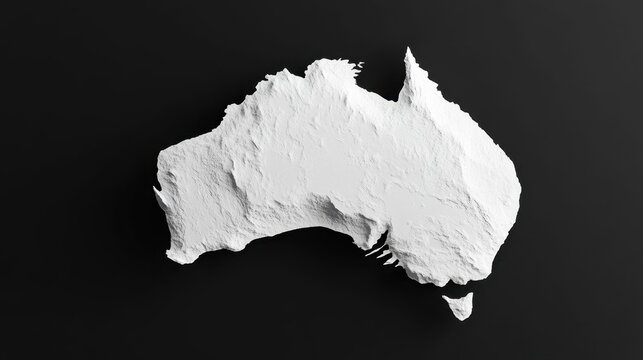 3D model of Australia's topography.