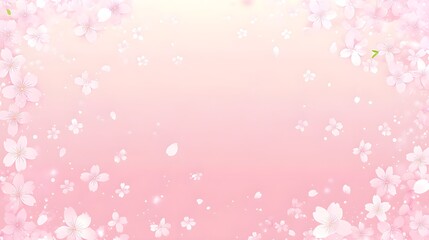 Soft Pink Cherry Blossoms on Gentle Background in High-Resolution