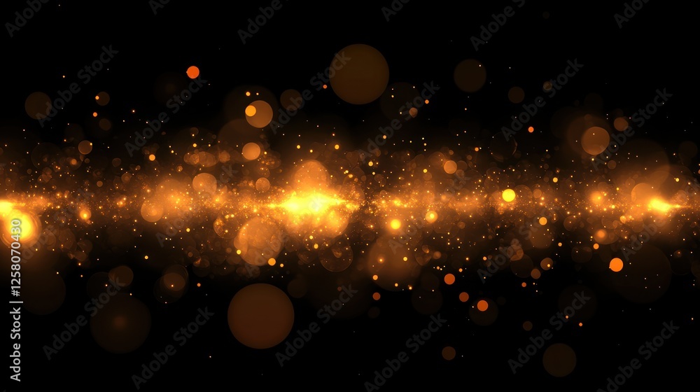 Poster bokeh circles background with soft glowing lights