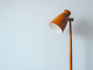 Mid Century Modern Wooden Floor Lamp, Minimalist Home Decor, Simple Design, Elegant Lighting