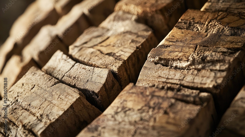 Poster a close-up of wine corks, showing their natural textures and unique features, representing the rich 