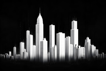 Obraz premium A Modern Metropolis in Stark Beauty