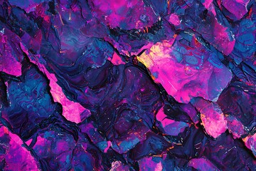 Marble neon wave pattern with prism glitch effect, presenting a colorful abstract background in dark purple, blue, and hot pink.