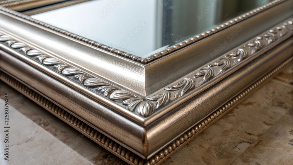 Poster A closeup of the edges of a heated mirror focusing on highquality materials and craftsmanship that ensure durability and style.