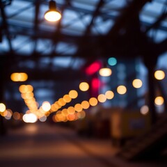 Abstract industrial light bokeh background on evening Bokeh light lights background bokeh abstract light bright effect shiny