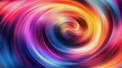 Vibrant and colorful abstract swirl design with dynamic motion and energy. This features blend of bright hues creating mesmerizing visual effect