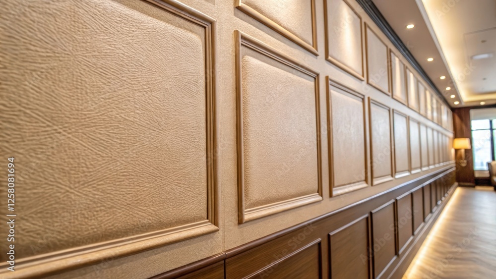 Aufkleber A closeup shot of a wall panel with a soft matte finish highlighting the texture and color that enhances the rooms aesthetic while maintaining functionality.