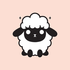 Cotton ball Sheep Vector Design