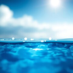 Blue water and sun reflections background Bokeh light lights background bokeh abstract light bright effect shiny