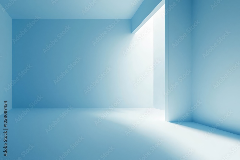 Poster soft blue gradient background leaving open space for message.