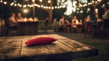 Evening barbecue with friends.