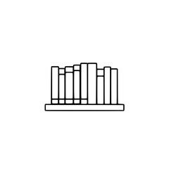 Obraz premium Minimalist representation of a library shelf.