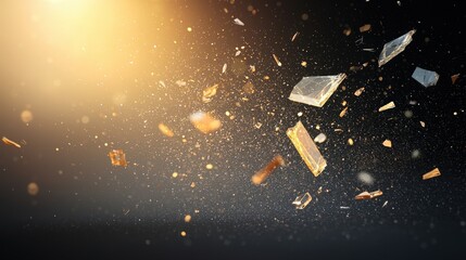 Shimmering Fragments in Stunning Light Display