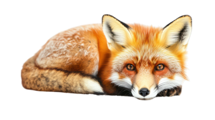 red fox vulpes isolated on white background