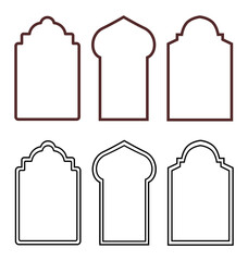 Elegant decorative frames for artistic creations perfect for Islamic decoration festival.