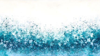 Serene Watercolor Landscape in Calming Shades of Green and Blue