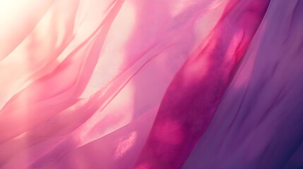 Soft Abstract Waves in Pink and Purple Tones with Gentle Light