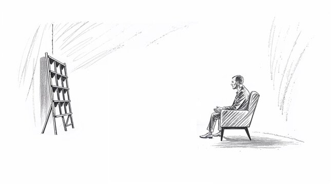 businessman sitting on a bench in a park deppresion