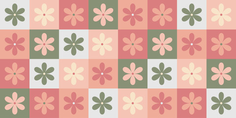 Flowers seamless pattern for backgrounds, presentations, wrapping papers, prints, artworks. Vector illustration	