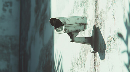 Telecamera di sicurezza. Disegno. Illustrazione vettoriale.