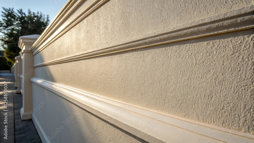 Poster closeup of the fine details in a newly finished smooth wall highlighting the subtle sheen and shadow