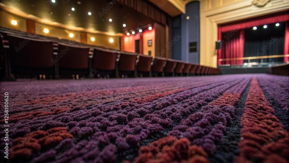 Poster detailed view of the plush soundabsorbing carpet underfoot featuring a deep color palette that enhan