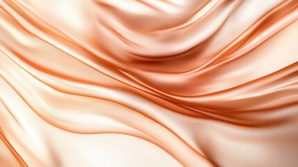 Elegantly flowing satin fabric in soft warm shades captures light beautifully, conveying sensuality and elegance that invites contemplation and artistic appreciation.