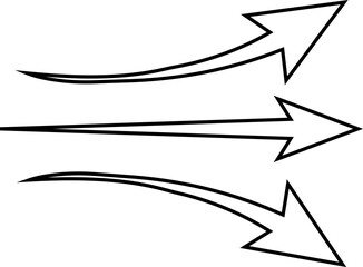 arrow showing wind air flow isolated on transparent background, air direction signs, cold fresh stream from air conditioner direction. air movement. Wind direction arrows. used for mobile apps.