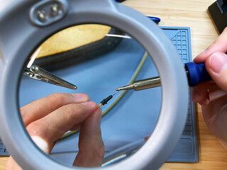 Soldering Electronics with Precision Tools 