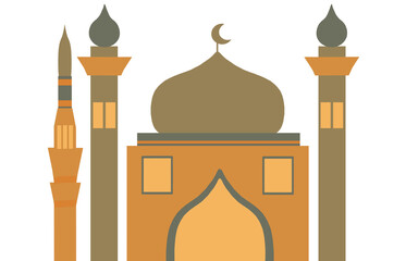 Stylized Illustration of a Mosque