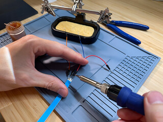 Soldering Electronics with Precision Tools 